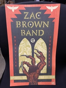 Zac Brown Band Sep. 22, 2022 Nashville Original AP Concert Poster Signed 110/165 - Picture 1 of 4