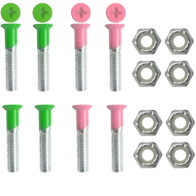 DIMEBAG Dime Bag Hardware Skateboard Mounting Nuts and Bolts 1" Phillips - Watermelon