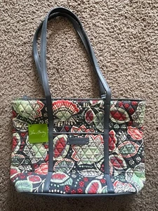 Vera Bradley Nomadic Floral Small Trimmed Vera Tote Quilted Bag Shoulder Purse - Picture 1 of 6