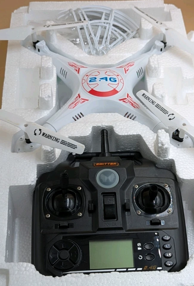 2.4Ghz Drone 4 Channel Remote Control Quadcopter Needs Battery Fixed - Image 1 of 4