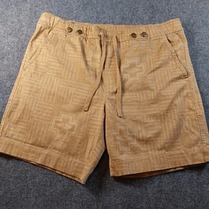 Pendleton Cruiser Shorts Mens XL 38 Elastic Waistband Khaki Aztec Print - Picture 1 of 10