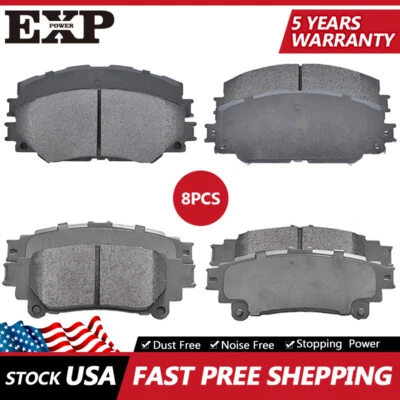 Juego de pastillas de freno de disco de cerámica premium delanteras y traseras para Toyota Prius V 2012-2017 Foto 1 de 4