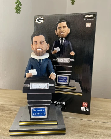 JEOPARDY Game Show Host AARON RODGERS New York Jets Bobblehead #/360 NIB! Cover