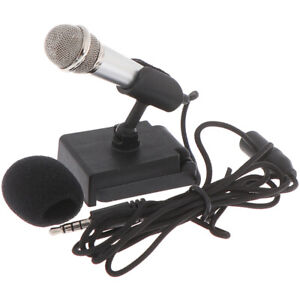 Portable 3.5mm Stereo Studio Mic KTV Karaoke Mini Microphone For Cell Phone P. u