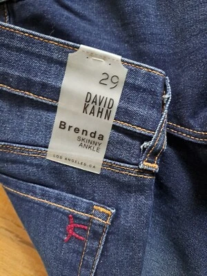 Pantalones de mezclilla para mujer David Kahn Brenda ajustados al tobillo The Reflex talla 29 Foto 1 de 4