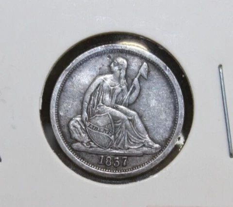1837 Liberty Seated Silver One Dime No Stars (90% Silver) Cover