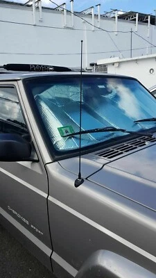 Mástil de antena de acero inoxidable negro de 21" radio AM/FM para Jeep Cherokee 1997-2001 Foto 1 de 4