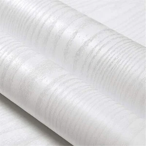 10Ft Textured White Contact Paper Peel and Stick Wallpaper, White Wood Contact P - Picture 1 of 2