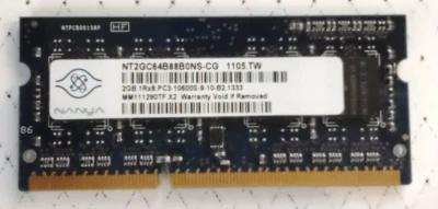 Nanya 4GB (2x2GB) DIMM 1333 MHz PC3-10600 DDR3 SDRAM - Image 1 of 2