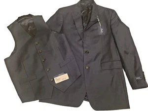 NWT Ralph Lauren Blazer/Suit Jacket & Vest 2 Piece Set Navy Blue Mens 39Long 33W - Picture 1 of 24