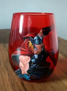 Marvel Avengers Thor Glass Tumbler Red Drinks Drinking Gift Idea - Picture 1 of 2