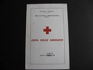 GABON Sc C68-9 CTO booklet parts in First Day Cover FDC programme! Some dings. - Picture 1 of 3