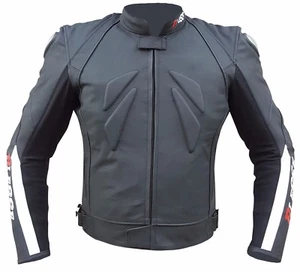 Giacca Moto in Pelle Uomo Technica Racing Regolabile Protezioni CE Mod Daine - Picture 1 of 4