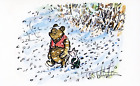 Pooh & Piglet in the Snow by A.A. Milne (1882-1956) --POSTCARD