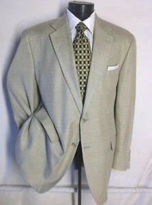 Stunning CHAPS Beige 100% Silk 2 Button Pattern Size 46L - Picture 1 of 8