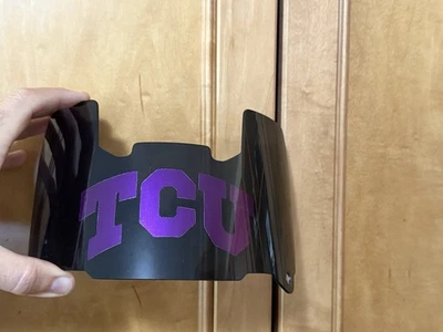 TCU Nike Football Helmet Visor Eye Shield Black VR-2 - Mega Rare - No Hardware - Image 1 of 4