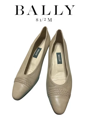 BALLY ladies 8 1/2 M Beige Shoe - Image 1 of 4