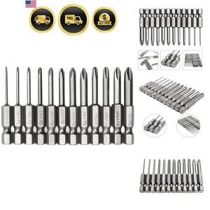 Paquete de 12 brocas de destornillador cruzado Phillips 2 pulgadas magnéticas S2 perforación de acero - Imagen 1 de 9