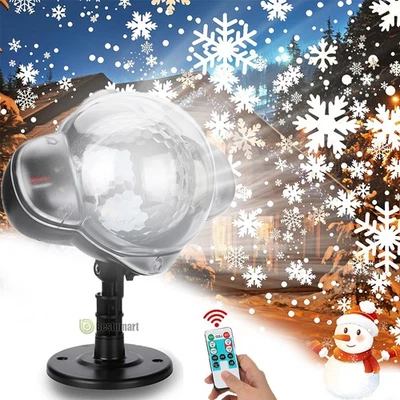 Christmas Snowflake Projector Lights Outdoor HD Dynamic Snowfall Projector Light - Image 1 of 4