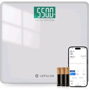 LEPULSE 550lb Bathroom Digital Scale for Body Weight BMI, Extra Wide Platform... - Picture 1 of 9