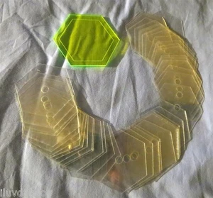 Lote ACOLCHADO 1/2" Hexágono Plantillas Apliques Planchables Carpintería Artesanía Patrón - Imagen 1 de 8