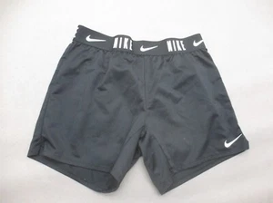 NIKE DRI-FIT Size L Girls Black Stretch Waist Lightweight Running Shorts 434 - Picture 1 of 6