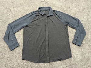 Armani Exchange Button Up Shirt Mens XXL Long Sleeve Gray Casual - Picture 1 of 11