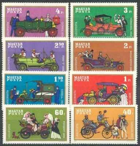 Coches antiguos Hungría 1970 Yvert A 317/24 MNH VF - Imagen 1 de 1