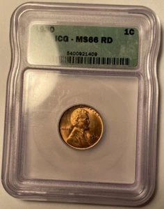 1930 Lincoln Wheat Cent ICG MS66RD - Picture 1 of 4