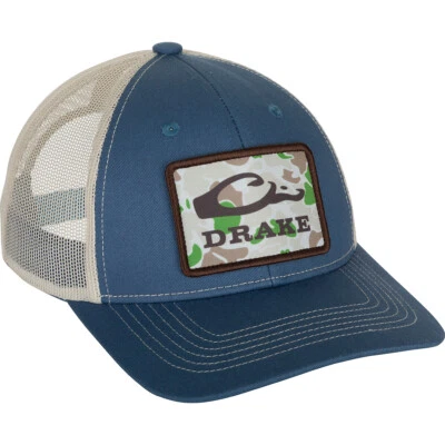 Drake Waterfowl Old School Camo Patch 2.0 Mesh Back Cap - Image 1 of 2