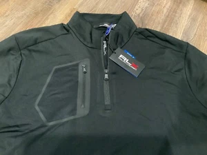 New RLX Ralph Lauren Mens Black Performance 1/2 Zip Pullover Shirt Size XL - Picture 1 of 10