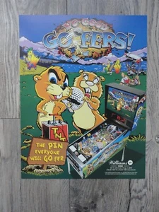 No Good Gofers Pinball Flyer / Original Brochure - Bild 1 von 2