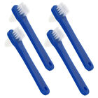  4 Pcs Portable Denture Cleaning Toothbrushes Double Heads Cleaner False Teeth