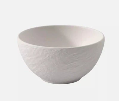 VILLEROY & BOCH MANUFACTURE ROCK BLANC WHITE PORCELAIN 5 1/2" RICE BOWL GERMANY - Image 1 of 4