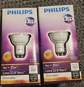 2 Philips 35W Equivalent Bright White MR16 GU10 Base LED Floodlight Light Bulb - Picture 1 of 5