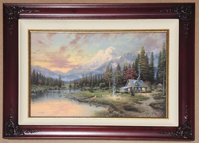 Thomnas Kinkade Evening Majesty SN 18X27 Oil on Canvas - Image 1 of 4
