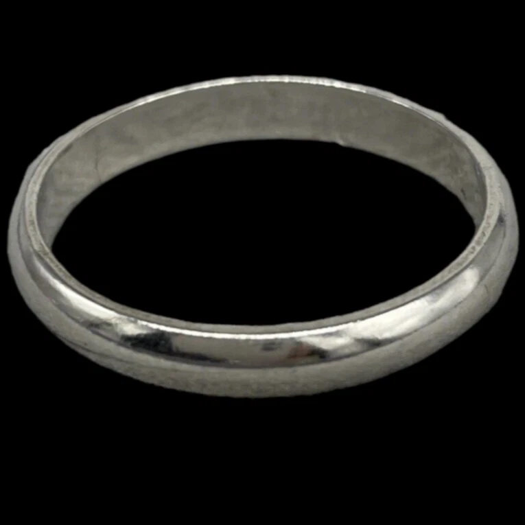 Anello Donna Uomo Fede Fedina fermanello Argento 925 italiano misura 24 elegante - Immagine 1 di 4