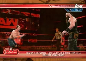 2019 Topps WWE Road to Wrestlemania Bronze Parallel #2 Braun Strowman John Cena - Imagen 1 de 2
