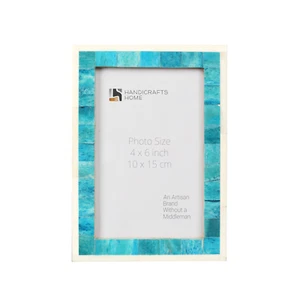 Handicrafts Home Picture Frame Desk & Wall Decor Photo Frame Gift, 4x6 Turquoise - Imagen 1 de 8