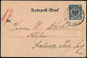 Germany Berlin Rohrpost-Brief 1893 Pneumatic Tube Post Letter 30pf Postage Cover - Picture 1 of 1