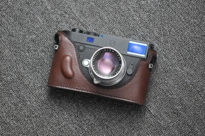 Handmade Genuine Real Leather Half Camera Case Bag Cover for Leica M10-D M10D - Image 1 of 4