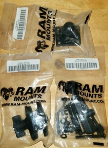 New Assorted RAM Mounts For Motorcycle - RAM-B-309-7U, RAM-B-347U, RAM-B-201U-A - Picture 1 of 2