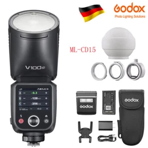 Godox V100-C Flash TTL 100Ws Round Head Blitz für Canon + ML-CD15 Diffusor - Bild 1 von 23