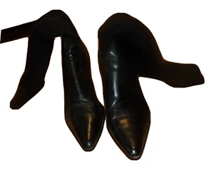 women's Etienne Aigner mid calf boot black size 8 1/2 - Picture 1 of 8