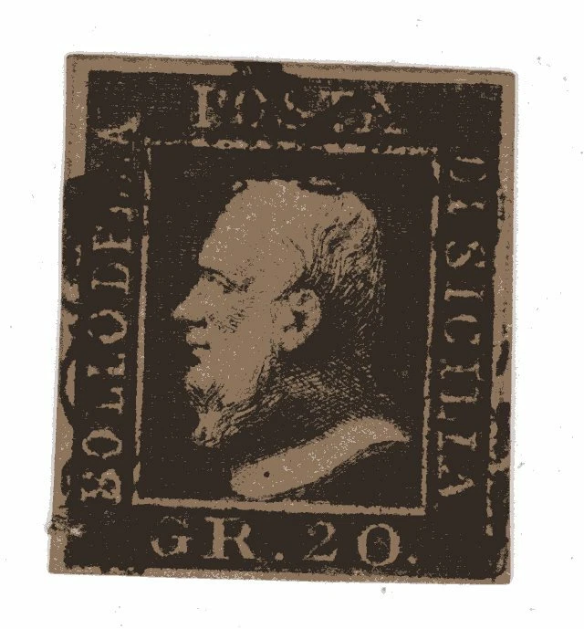 ITALY, SICILY, SASSONE # 13, GRIGIO ARDESIA COLOR, VC €800 - Image 1 of 1