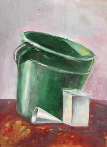 Vintage realist gouache painting still life - Picture 1 of 12