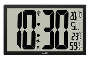 Radio Controlled Wall Clock MSF Digital UK & Ireland Version Jumbo XXXL LCD - Picture 1 of 12