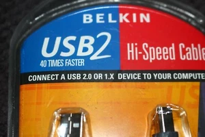 Belkin  F3U133-10 USB-2 High Speed Cable 10' A-Plug/B-Plug UPC 722868130704 - Picture 1 of 4