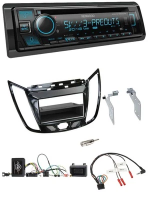 Kenwood Bluetooth USB CD Lenkrad DAB Autoradio für Ford C-Max Kuga Klavierlack s - Bild 1 von 4