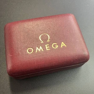 Rare Omega Antique Watch Red Box Wood Case Stand Display Vintage 1960s Used - Picture 1 of 10